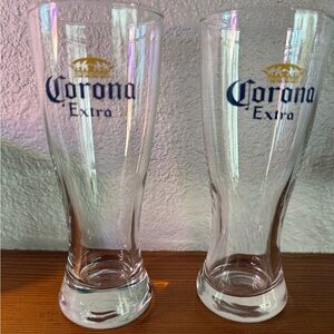 Vintage Corona Extra beer glasses